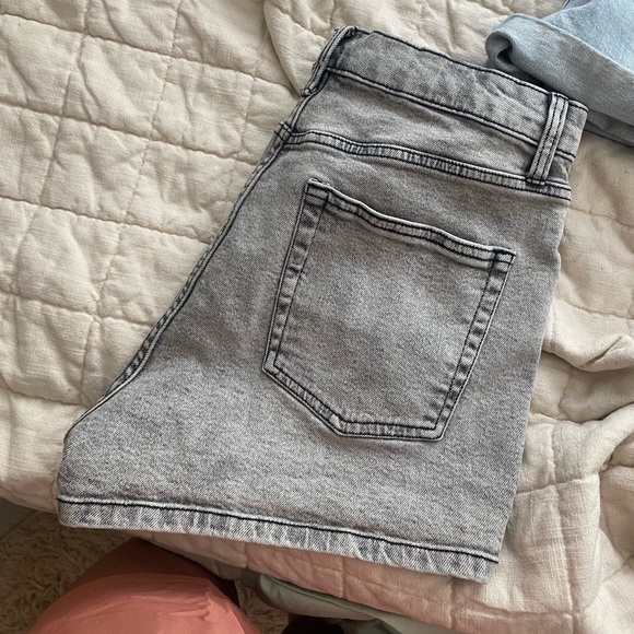 Black/Grey High Waisted Wild Fable Jean Shorts - Picture 2 of 3